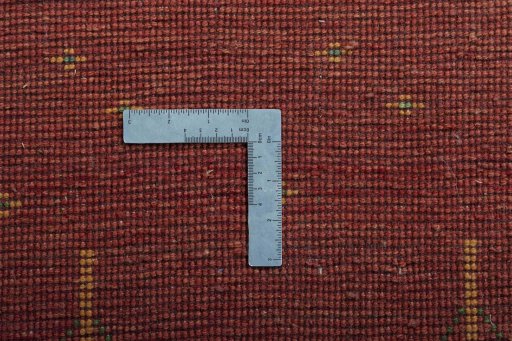 Close-up detail of New Persian Gabbeh rug from Iran / Persia showing Wool weave
