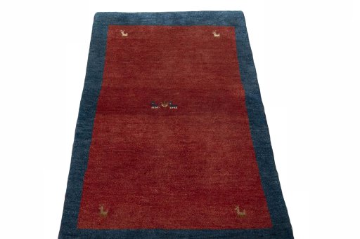 Surface texture of New Persian Gabbeh rug with natural Wool and intricate pattern