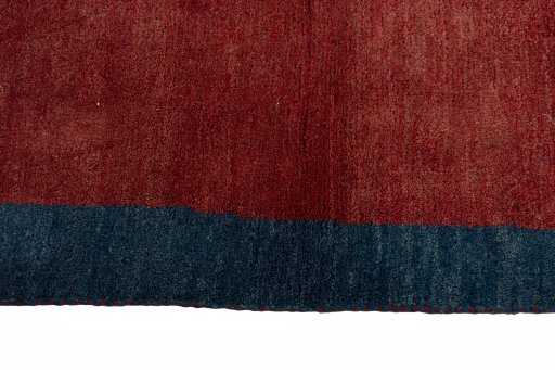 Close-up detail of New Persian Gabbeh rug from Iran / Persia showing Wool weave