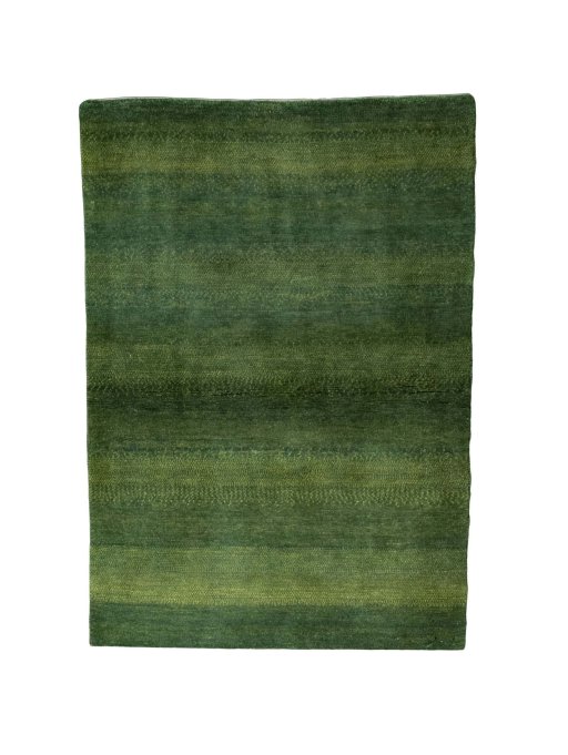 Full view of New Persian Gabbeh rug from Iran / Persia, 163 × 114 cm in Green tones