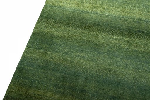 Backside of handmade New Persian Gabbeh rug showing knot structure and weave density