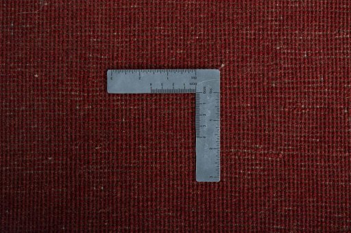 Corner detail of New Persian Gabbeh rug showing border pattern and Wool pile