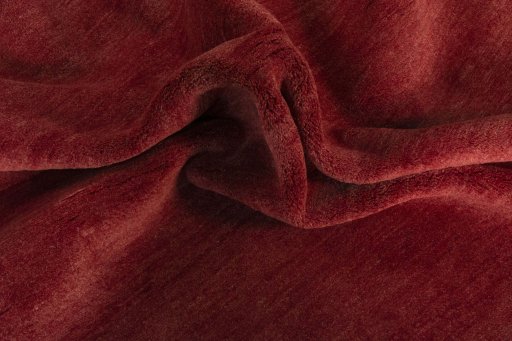 Full view of New Persian Gabbeh rug from Iran / Persia, 250 × 210 cm in Red tones