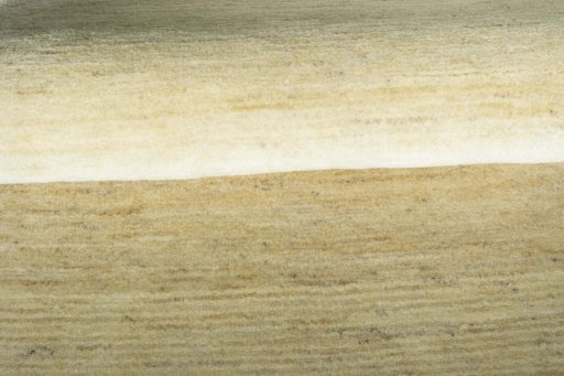 Full view of New Persian Gabbeh rug from Iran / Persia, 201 × 78 cm in Beige tones