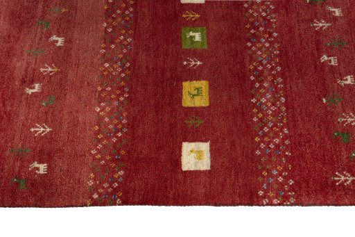 Central medallion detail of New Persian Gabbeh rug from Iran / Persia