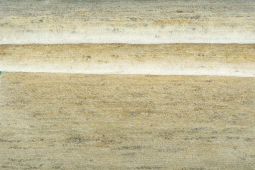 Close-up detail of New Persian Gabbeh rug from Iran / Persia showing Wool weave