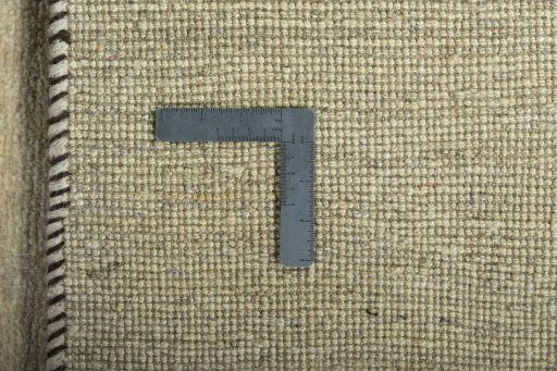Close-up detail of New Persian Gabbeh rug from Iran / Persia showing Wool weave
