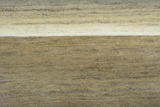 Full view of New Persian Gabbeh rug from Iran / Persia, 203 × 80 cm in Beige tones