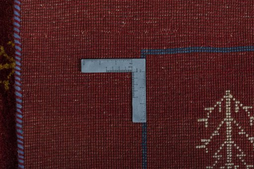 Surface texture of New Persian Gabbeh rug with natural Wool and intricate pattern