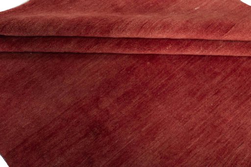 Full view of New Persian Gabbeh rug from Iran / Persia, 300 × 200 cm in Red tones