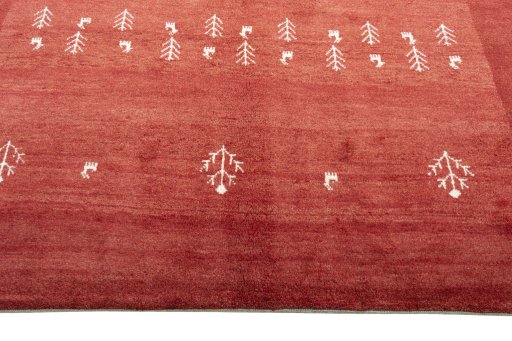 Central medallion detail of New Persian Gabbeh rug from Iran / Persia