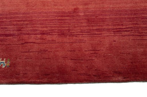 Central medallion detail of New Persian Gabbeh rug from Iran / Persia