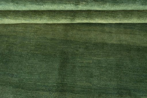 Full view of New Persian Gabbeh rug from Iran / Persia, 240 × 170 cm in Green tones