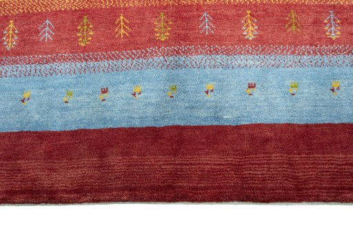 Central medallion detail of New Persian Gabbeh rug from Iran / Persia