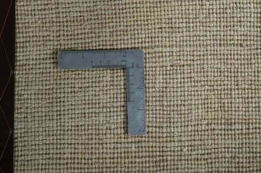Close-up detail of New Persian Gabbeh rug from Iran / Persia showing Wool weave