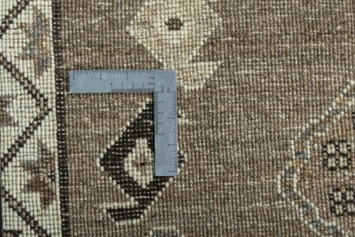 Close-up detail of 2000s Persian Gabbeh rug from Iran / Persia showing Wool weave