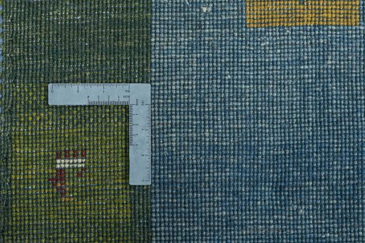 Close-up detail of New Persian Gabbeh rug from Iran / Persia showing Wool weave