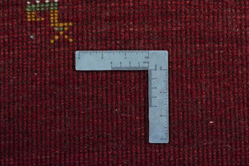 Close-up detail of New Persian Gabbeh rug from Iran / Persia showing Wool weave
