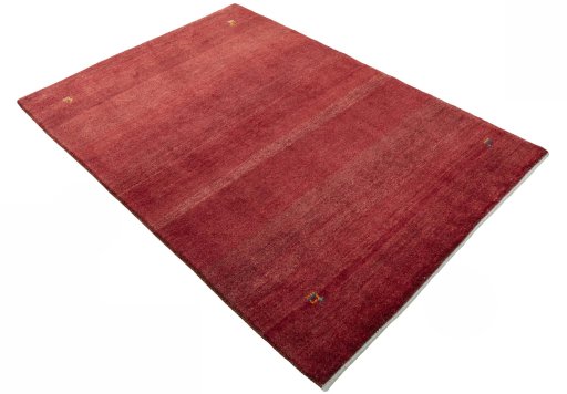 Close-up detail of New Persian Gabbeh rug from Iran / Persia showing Wool weave