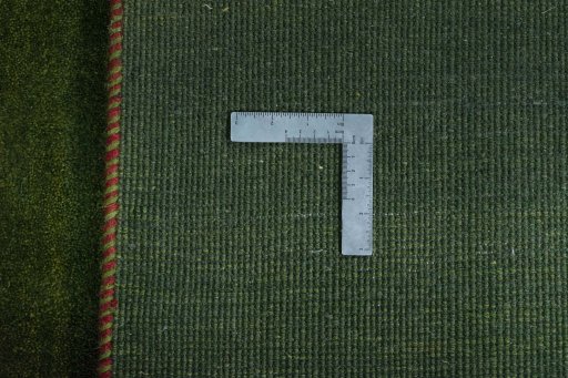 Close-up detail of New Persian Gabbeh rug from Iran / Persia showing Wool weave