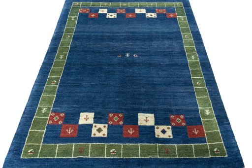 Surface texture of New Persian Gabbeh rug with natural Wool and intricate pattern