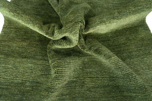 Corner detail of New Persian Gabbeh rug showing border pattern and Wool pile
