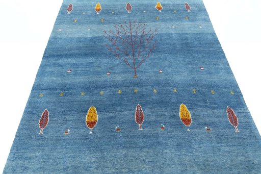 Surface texture of New Persian Gabbeh rug with natural Wool and intricate pattern