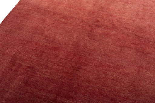 Backside of handmade New Persian Gabbeh rug showing knot structure and weave density