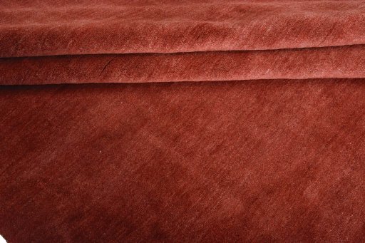 Full view of New Persian Gabbeh rug from Iran / Persia, 347 × 244 cm in Red tones
