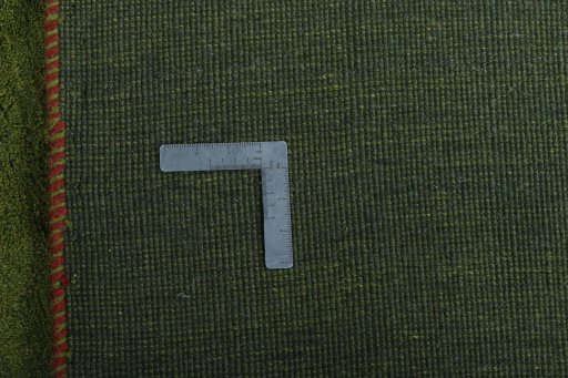 Close-up detail of New Persian Gabbeh rug from Iran / Persia showing Wool weave