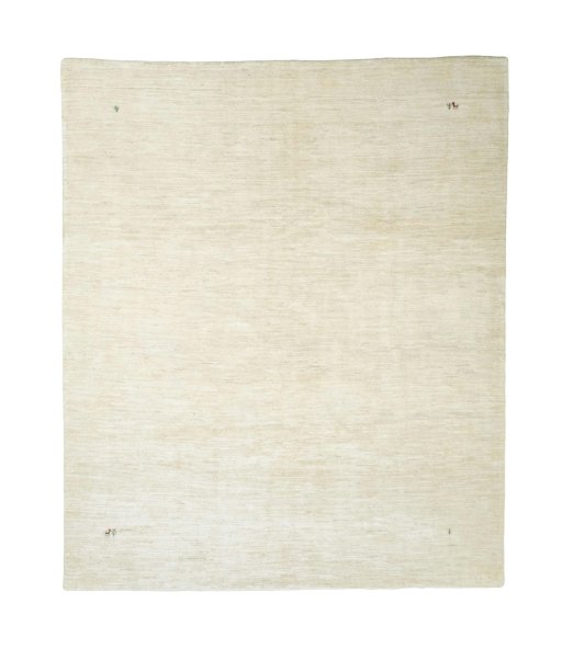Full view of New Persian Gabbeh rug from Iran / Persia, 306 × 257 cm in Beige tones