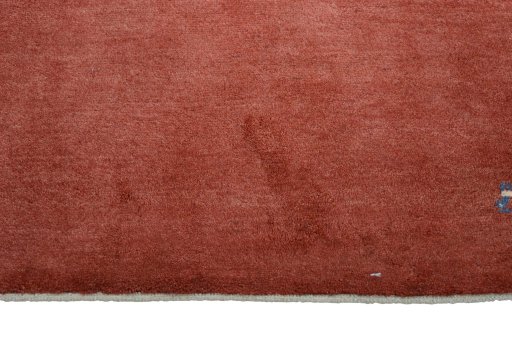 Central medallion detail of New Persian Gabbeh rug from Iran / Persia