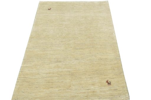 Surface texture of New Persian Gabbeh rug with natural Wool and intricate pattern