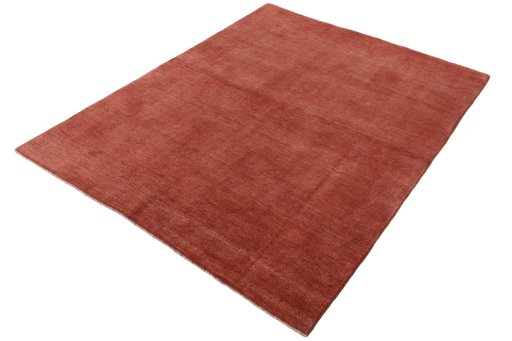 Corner detail of New Persian Gabbeh rug showing border pattern and Wool pile