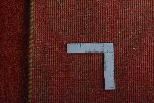 Close-up detail of New Persian Gabbeh rug from Iran / Persia showing Wool weave