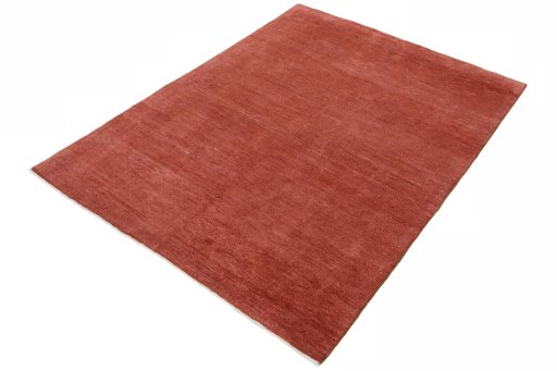 Corner detail of New Persian Gabbeh rug showing border pattern and Wool pile