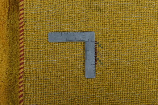 Close-up detail of New Persian Gabbeh rug from Iran / Persia showing Wool weave