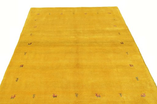 Surface texture of New Persian Gabbeh rug with natural Wool and intricate pattern