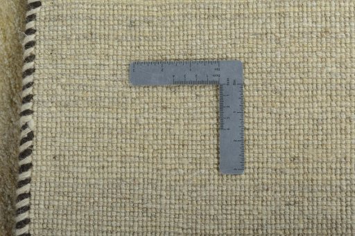Close-up detail of New Persian Gabbeh rug from Iran / Persia showing Wool weave