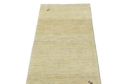 Surface texture of New Persian Gabbeh rug with natural Wool and intricate pattern