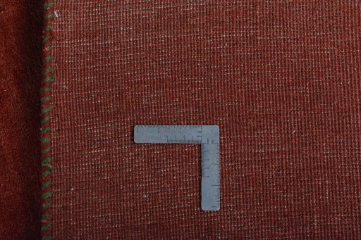 Close-up detail of New Persian Gabbeh rug from Iran / Persia showing Wool weave