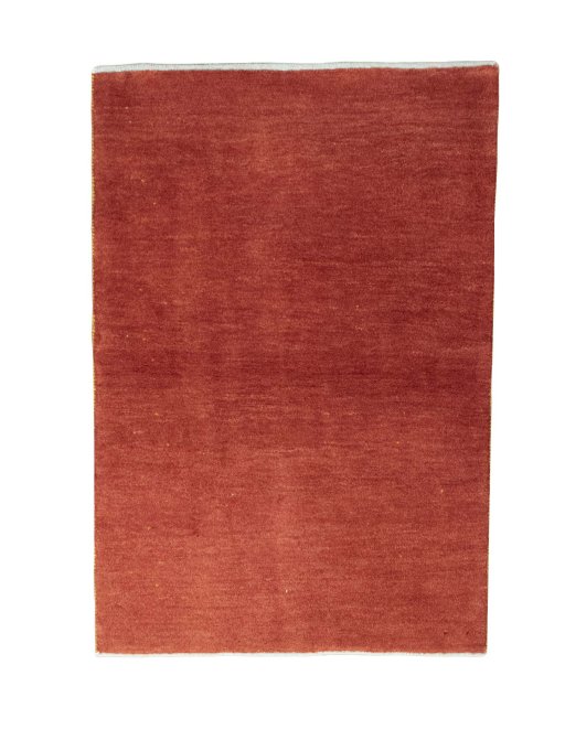 Full view of New Persian Gabbeh rug from Iran / Persia, 153 × 104 cm in Red tones