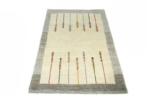 Surface texture of New Persian Gabbeh rug with natural Wool and intricate pattern