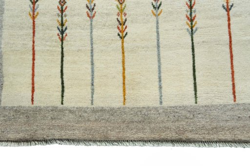 Central medallion detail of New Persian Gabbeh rug from Iran / Persia