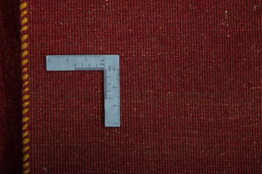 Close-up detail of New Persian Gabbeh rug from Iran / Persia showing Wool weave