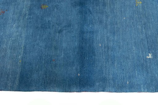 Close-up detail of New Persian Gabbeh rug from Iran / Persia showing Wool weave