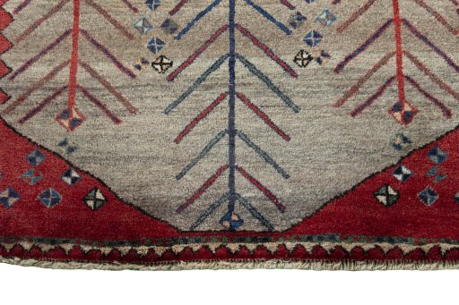 Central medallion detail of 2000s Persian Gabbeh rug from Iran / Persia