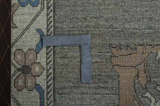 Close-up detail of 2000s Persian Gabbeh rug from Iran / Persia showing Wool weave