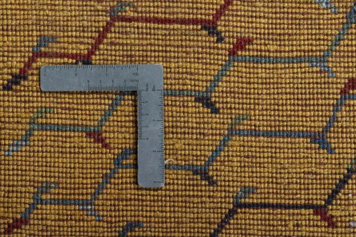 Close-up detail of New Persian Gabbeh rug from Iran / Persia showing Wool weave