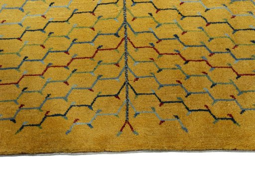 Central medallion detail of New Persian Gabbeh rug from Iran / Persia